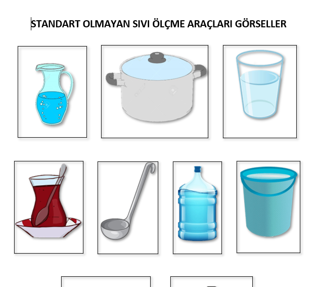 İlkokul 2. Sınıf Matematik – Standart Olmayan Sıvı Ölçme Araçları ve Etkinlikler – (DOSYA) – İlkokul 2.Sınıf / Matematik – E…