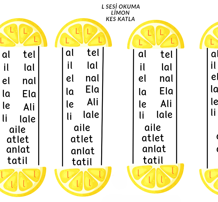 İlkokul 1. Sınıf İlk Okuma Yazma Öğretimi L Sesi Okuma (Limon Kes Katla) | 2025-2026 Eğitim Öğretim Yılı – (PDF) – İlkokul 1…