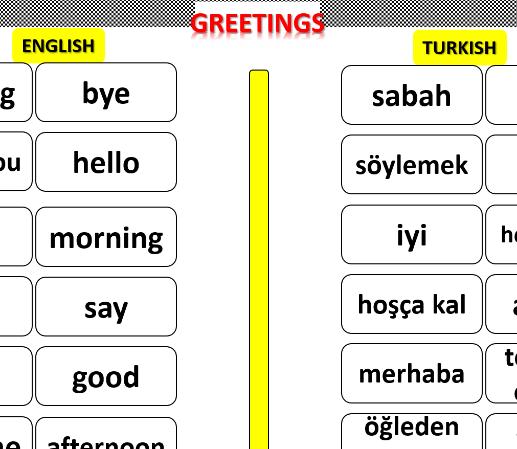İlkokul 3. Sınıf İngilizce 1. Ünite Kelime Eşleştirme Oyunu – (PPTX) – İlkokul 3.Sınıf / İngilizce – EduShare
